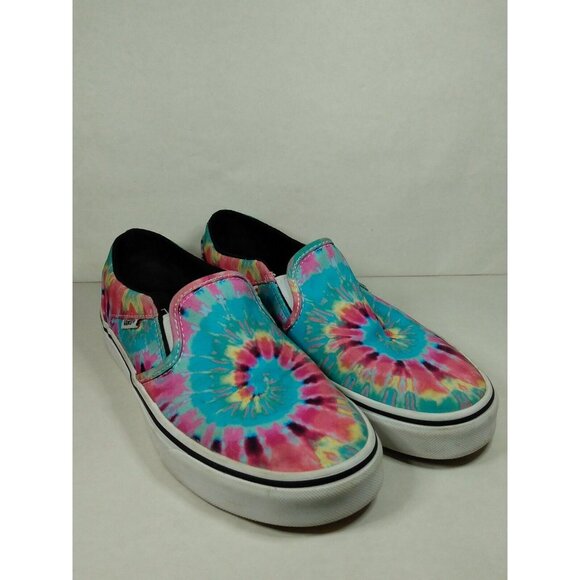 Vans Shoes - Vans Asher Womens Sz 7.5 Tie Dye Multicolor Slip On Sneakers Off The Wall 500714